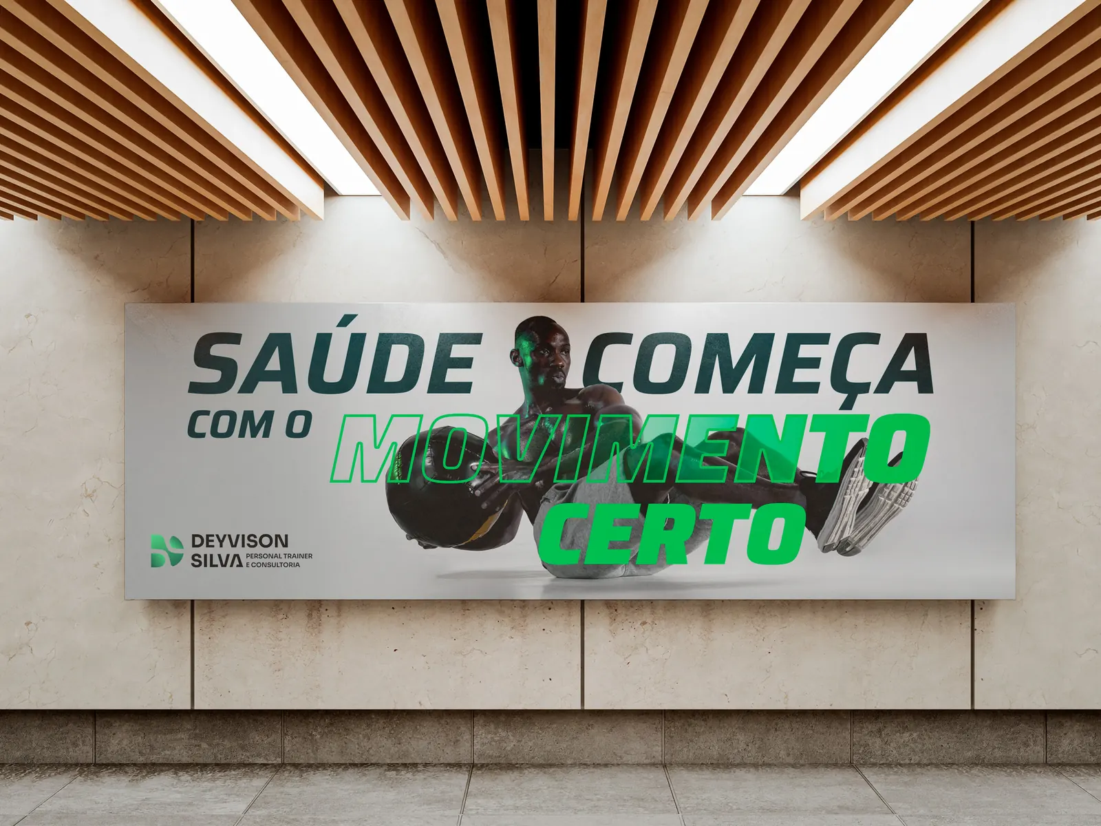 Outdoor interno com a tagline sobre movimento seguro