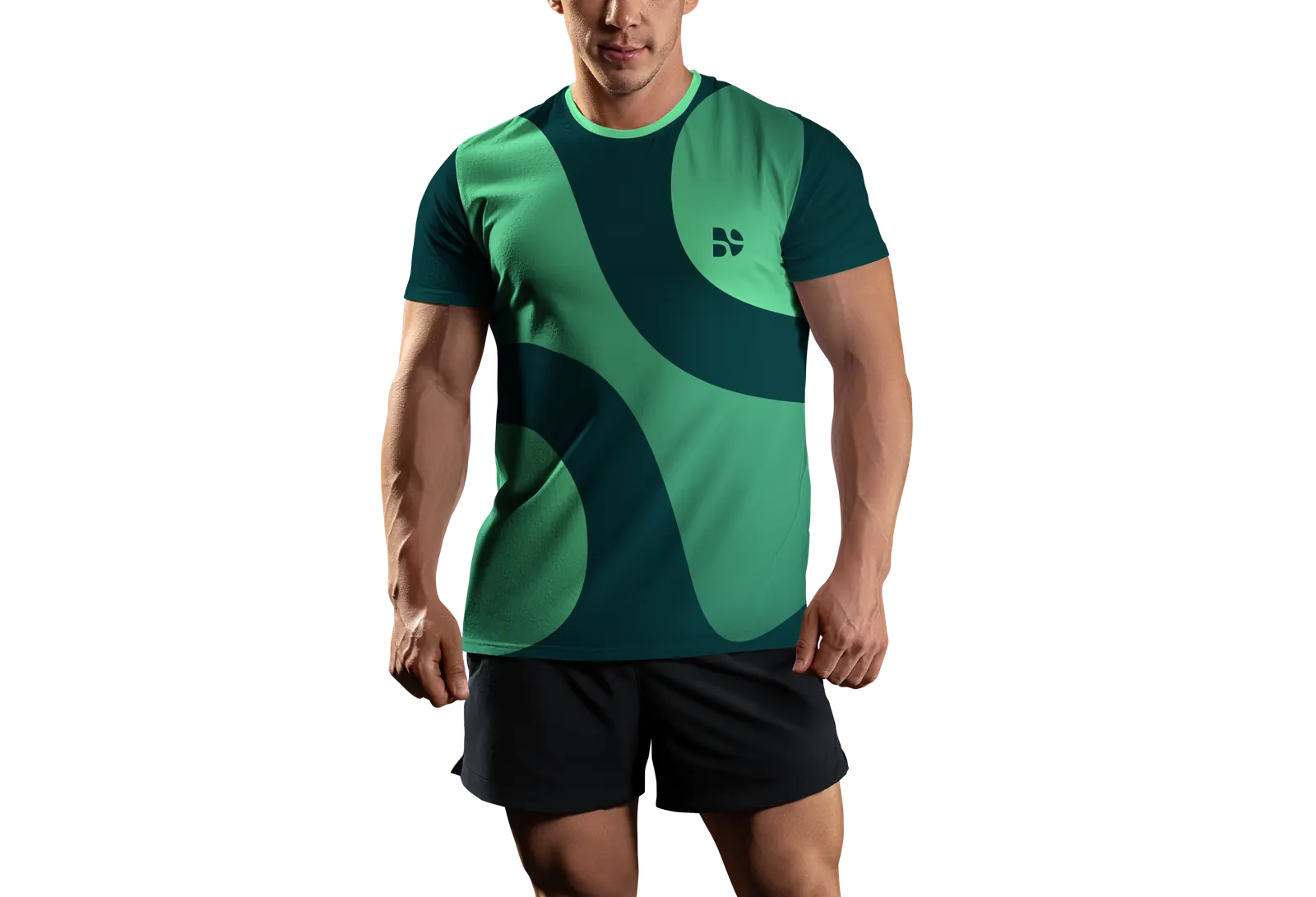 Camisa de treino com padrão gráfico da marca